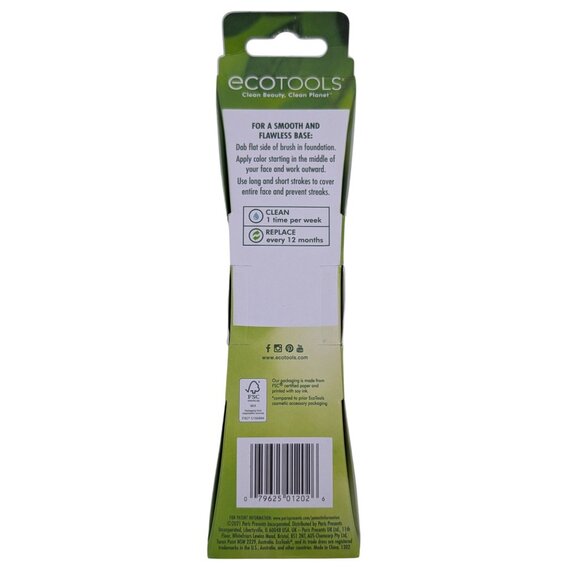 Ecotools 30 Make-up Brush Cleaner Sheets & Classic Foundation Makeup Brush - Picture 3 of 3